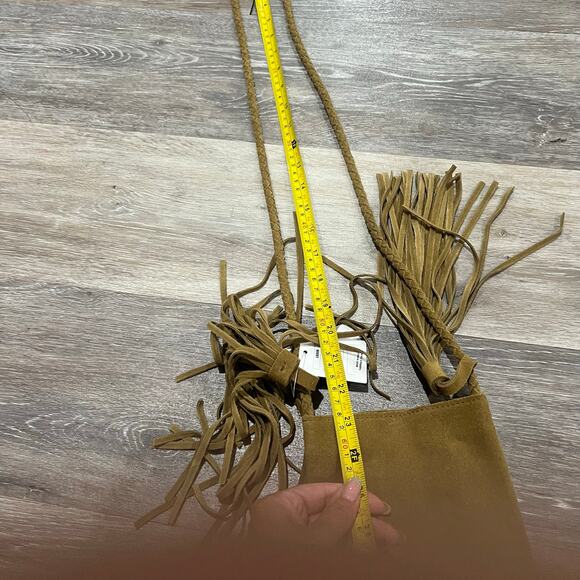 Urban Outfitters Suede Fringe Cross Body Purse Bag - Picture 7 of 9